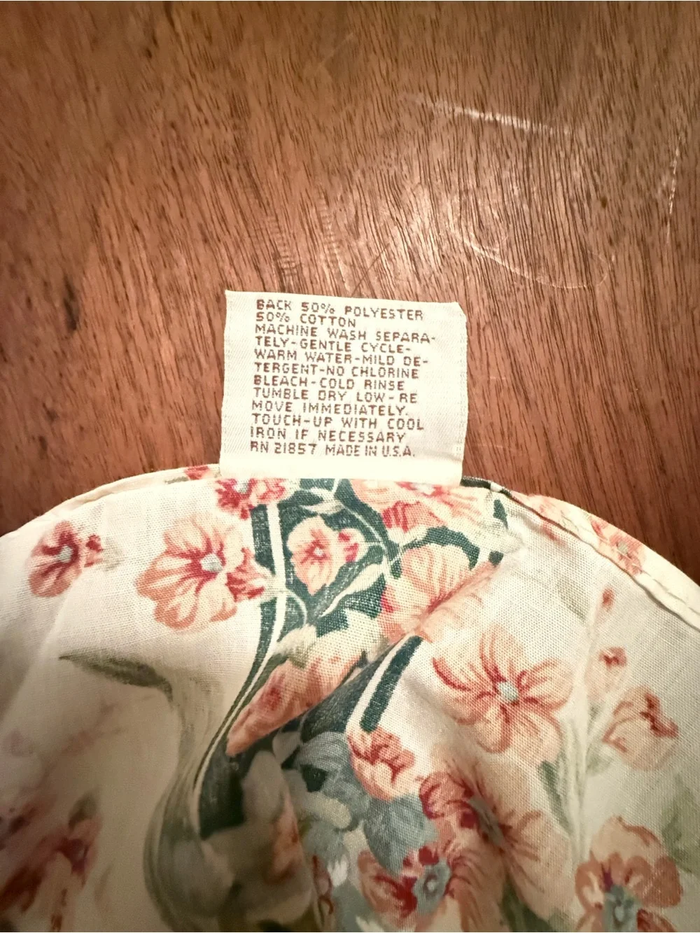 Floral Stripe Round Tablecloth in Green and Pink by Croscill ( Granada print )
